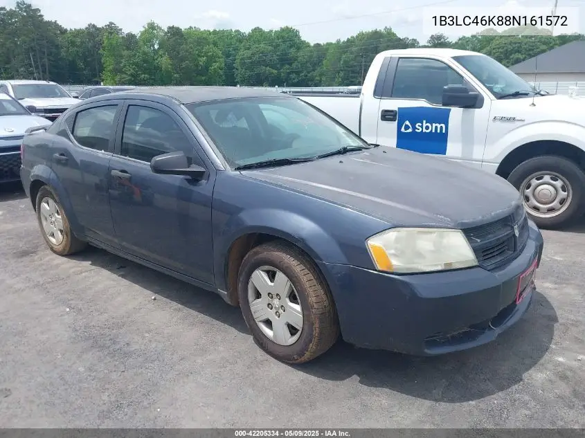 2008 Dodge Avenger Se VIN: 1B3LC46K88N161572 Lot: 42205334