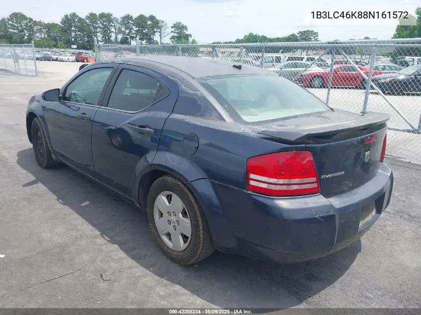 2008 Dodge Avenger Se VIN: 1B3LC46K88N161572 Lot: 42205334