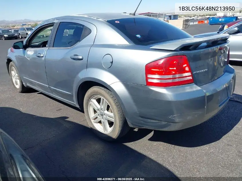 2008 Dodge Avenger Sxt VIN: 1B3LC56K48N213950 Lot: 42596371