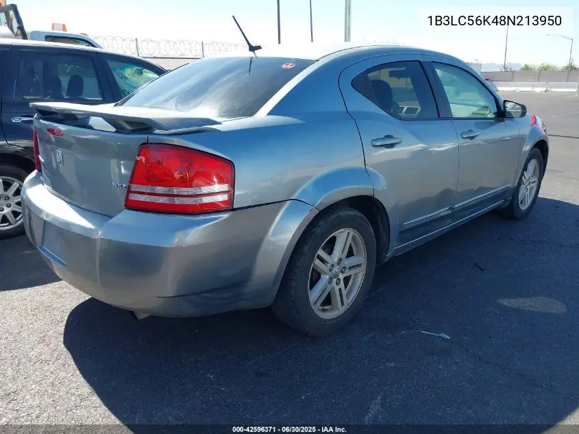 2008 Dodge Avenger Sxt VIN: 1B3LC56K48N213950 Lot: 42596371