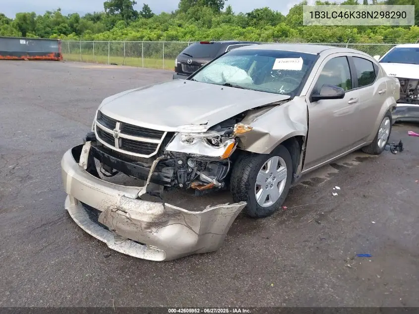 2008 Dodge Avenger Se VIN: 1B3LC46K38N298290 Lot: 42605952