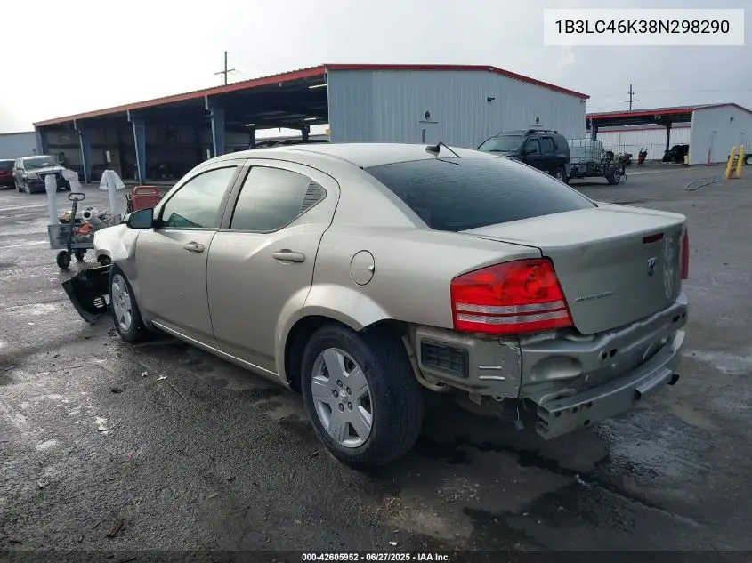 2008 Dodge Avenger Se VIN: 1B3LC46K38N298290 Lot: 42605952