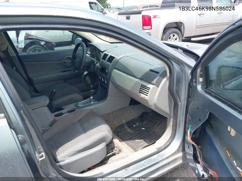 2008 Dodge Avenger Se VIN: 1B3LC46K98N586024 Lot: 42610265