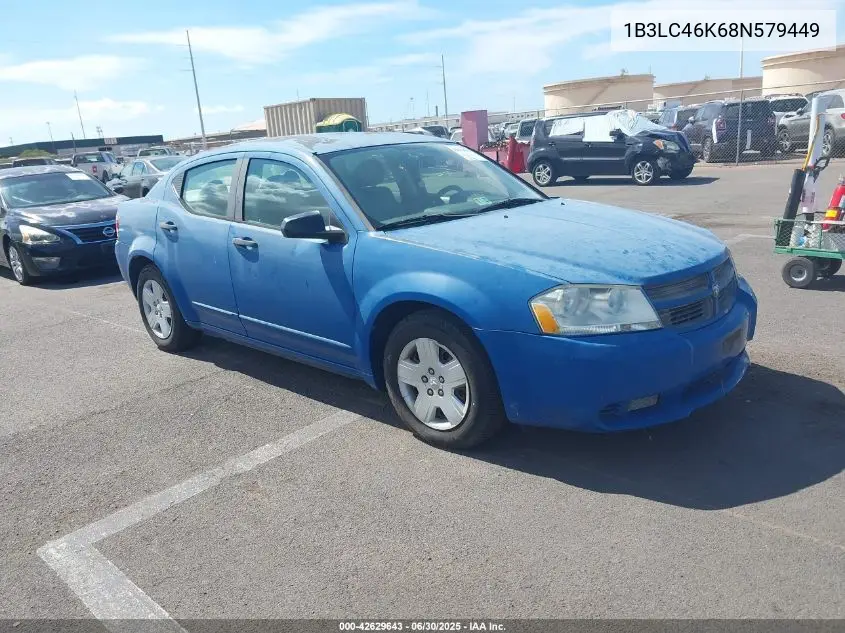 2008 Dodge Avenger Se VIN: 1B3LC46K68N579449 Lot: 42629643