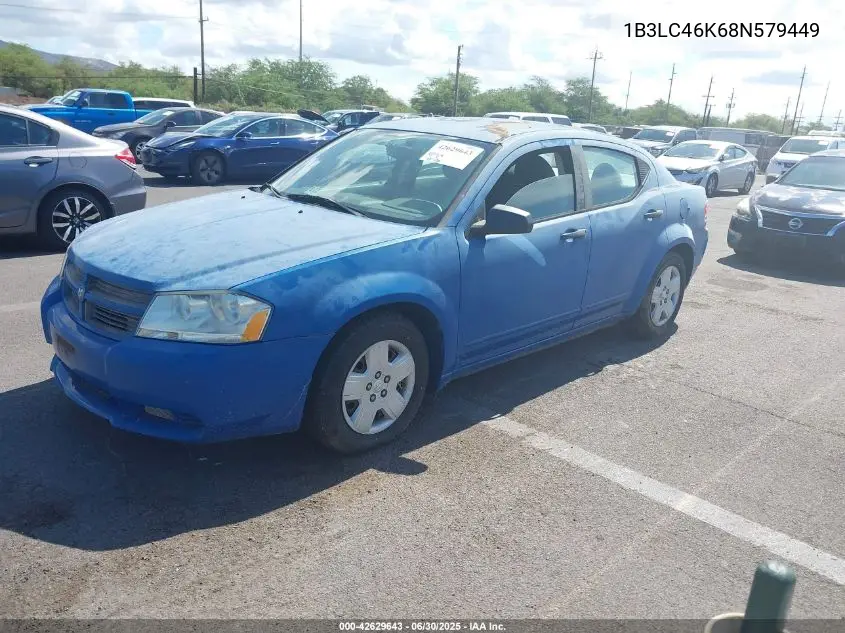 2008 Dodge Avenger Se VIN: 1B3LC46K68N579449 Lot: 42629643
