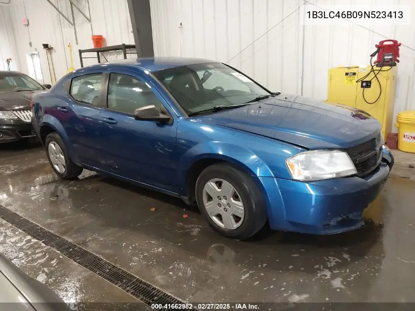 2009 Dodge Avenger Se/Sxt VIN: 1B3LC46B09N523413 Lot: 41662982