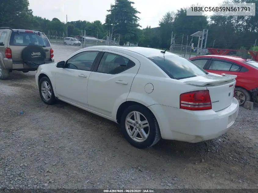2009 Dodge Avenger Sxt VIN: 1B3LC56B59N561791 Lot: 42607605