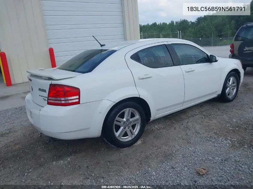 2009 Dodge Avenger Sxt VIN: 1B3LC56B59N561791 Lot: 42607605