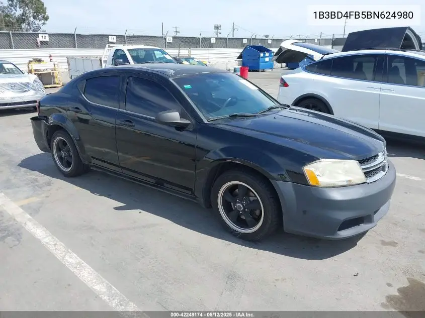 2011 Dodge Avenger Express VIN: 1B3BD4FB5BN624980 Lot: 42249174