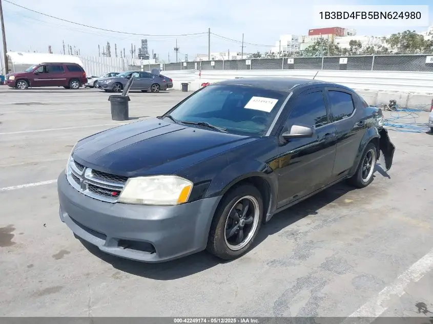2011 Dodge Avenger Express VIN: 1B3BD4FB5BN624980 Lot: 42249174