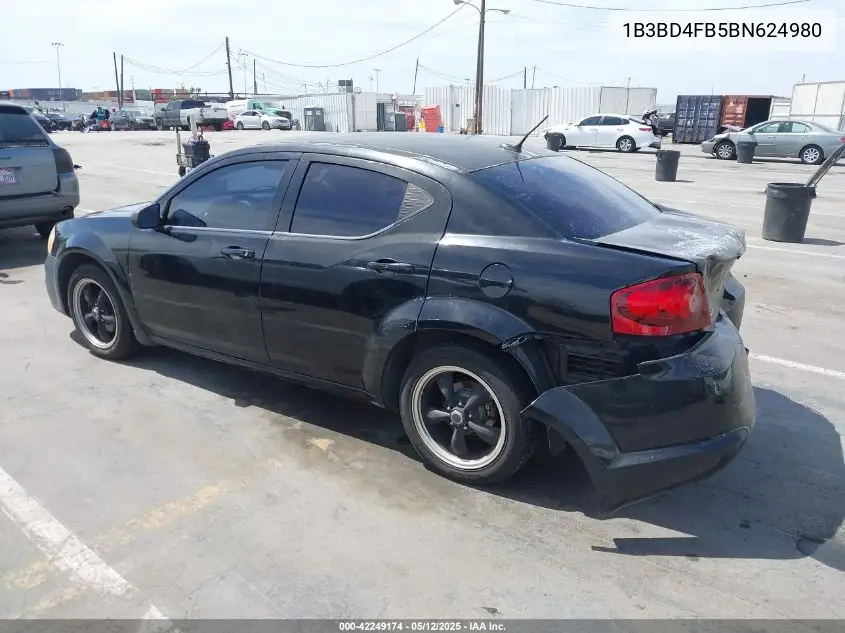 2011 Dodge Avenger Express VIN: 1B3BD4FB5BN624980 Lot: 42249174