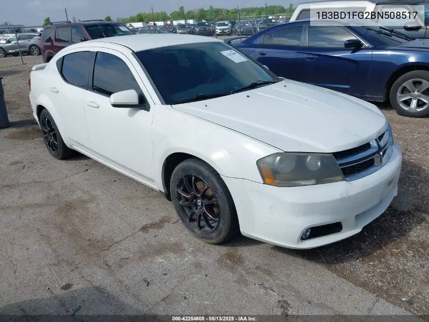 2011 Dodge Avenger Mainstreet VIN: 1B3BD1FG2BN508517 Lot: 42254608