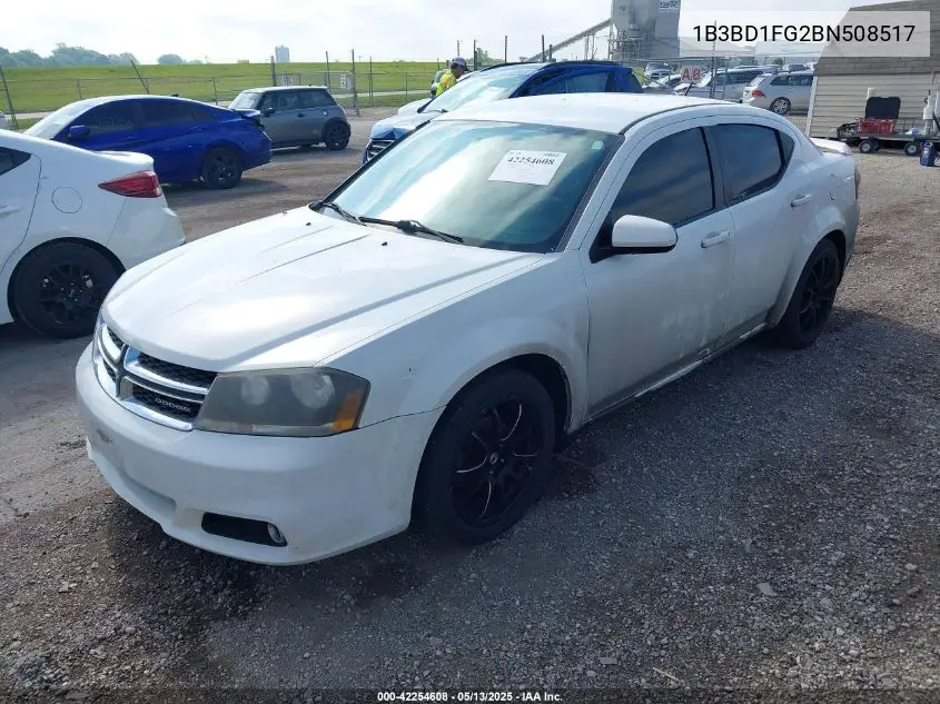 2011 Dodge Avenger Mainstreet VIN: 1B3BD1FG2BN508517 Lot: 42254608