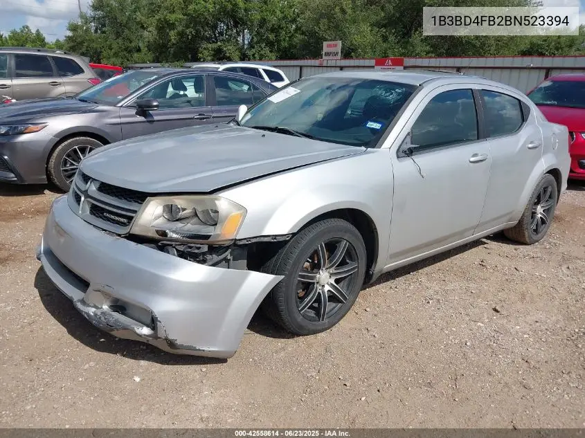 2011 Dodge Avenger Express VIN: 1B3BD4FB2BN523394 Lot: 42558614