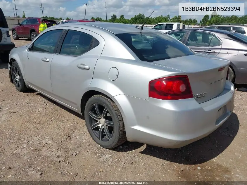 2011 Dodge Avenger Express VIN: 1B3BD4FB2BN523394 Lot: 42558614