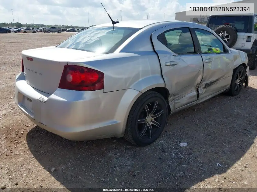 2011 Dodge Avenger Express VIN: 1B3BD4FB2BN523394 Lot: 42558614