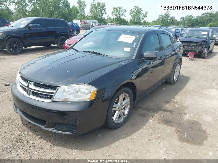 2011 Dodge Avenger Mainstreet VIN: 1B3BD1FB1BN544378 Lot: 42611457