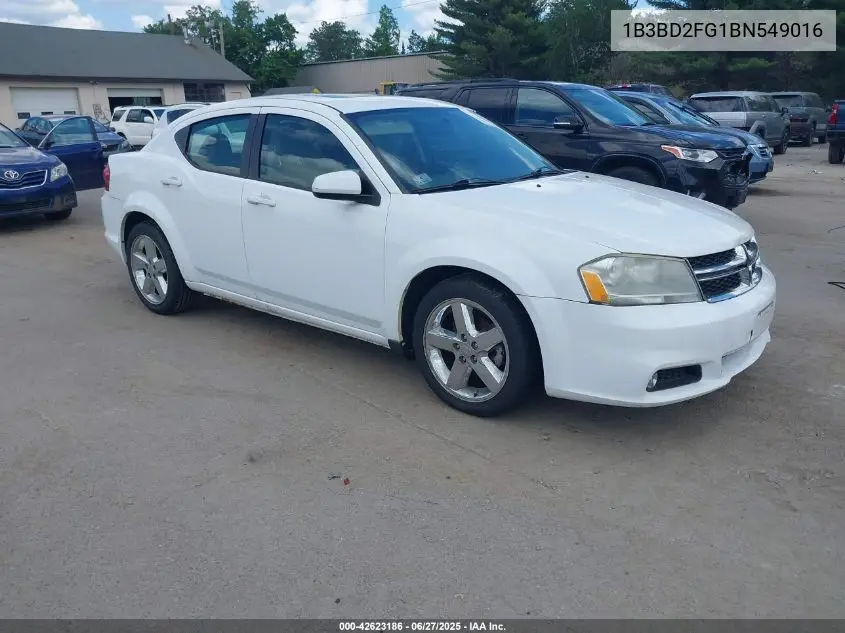 2011 Dodge Avenger Lux VIN: 1B3BD2FG1BN549016 Lot: 42623186