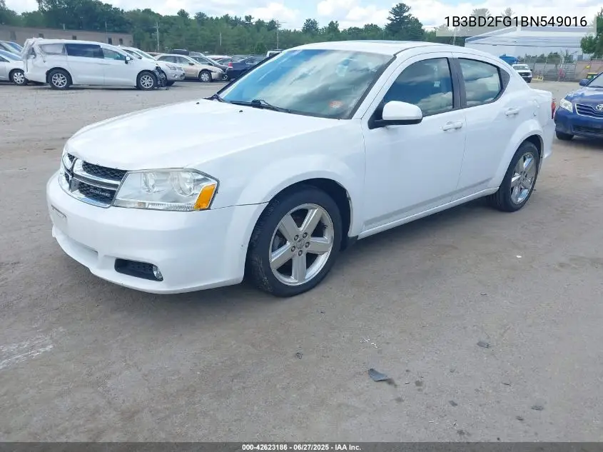 2011 Dodge Avenger Lux VIN: 1B3BD2FG1BN549016 Lot: 42623186
