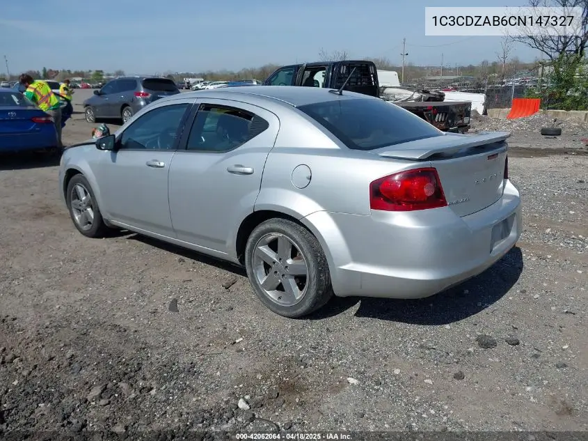 2012 Dodge Avenger Se VIN: 1C3CDZAB6CN147327 Lot: 42062064