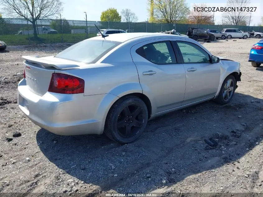 2012 Dodge Avenger Se VIN: 1C3CDZAB6CN147327 Lot: 42062064