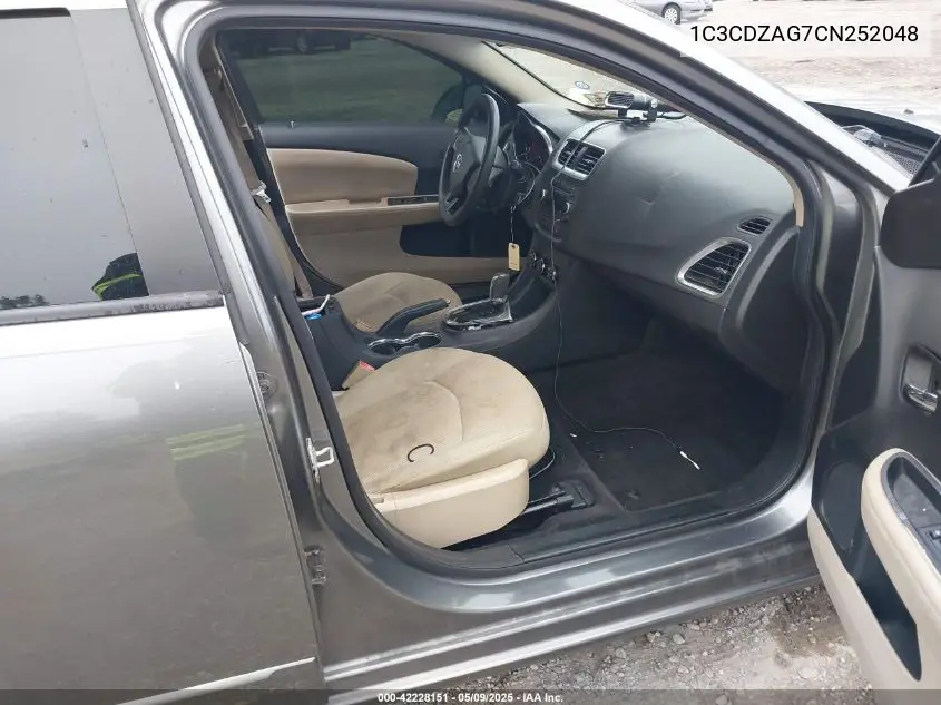 2012 Dodge Avenger Se VIN: 1C3CDZAG7CN252048 Lot: 42228151