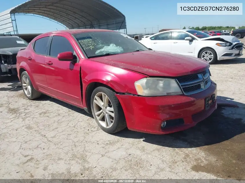 2012 Dodge Avenger Sxt Plus VIN: 1C3CDZEG7CN276280 Lot: 42238926
