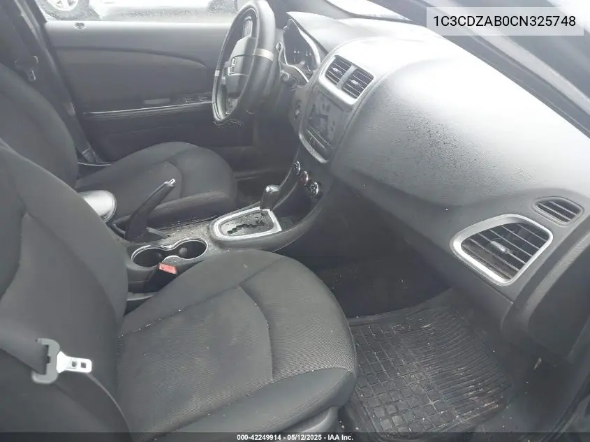 2012 Dodge Avenger Se VIN: 1C3CDZAB0CN325748 Lot: 42249914