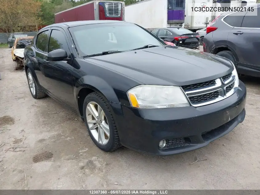 2013 Dodge Avenger Sxt VIN: 1C3CDZCB3DN502145 Lot: 12307360