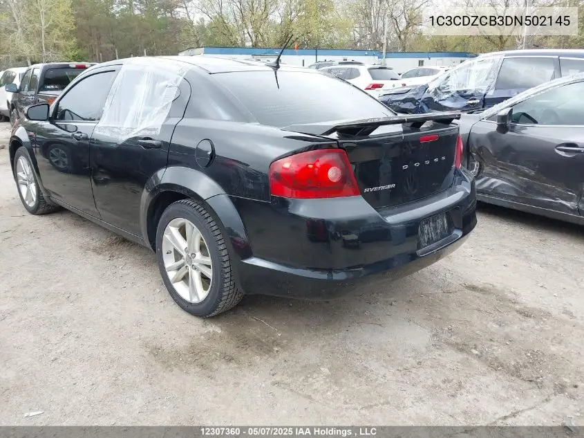 2013 Dodge Avenger Sxt VIN: 1C3CDZCB3DN502145 Lot: 12307360