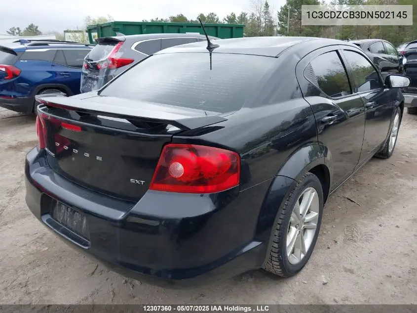 2013 Dodge Avenger Sxt VIN: 1C3CDZCB3DN502145 Lot: 12307360