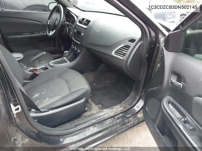 2013 Dodge Avenger Sxt VIN: 1C3CDZCB3DN502145 Lot: 12307360