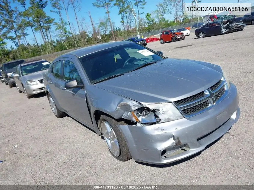 2013 Dodge Avenger Se VIN: 1C3CDZAB8DN658166 Lot: 41791128
