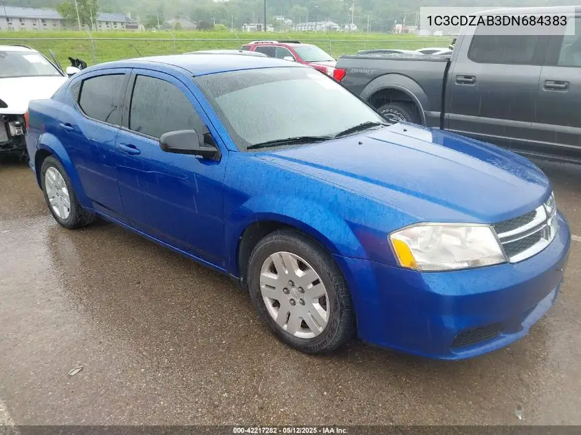 2013 Dodge Avenger Se VIN: 1C3CDZAB3DN684383 Lot: 42217282