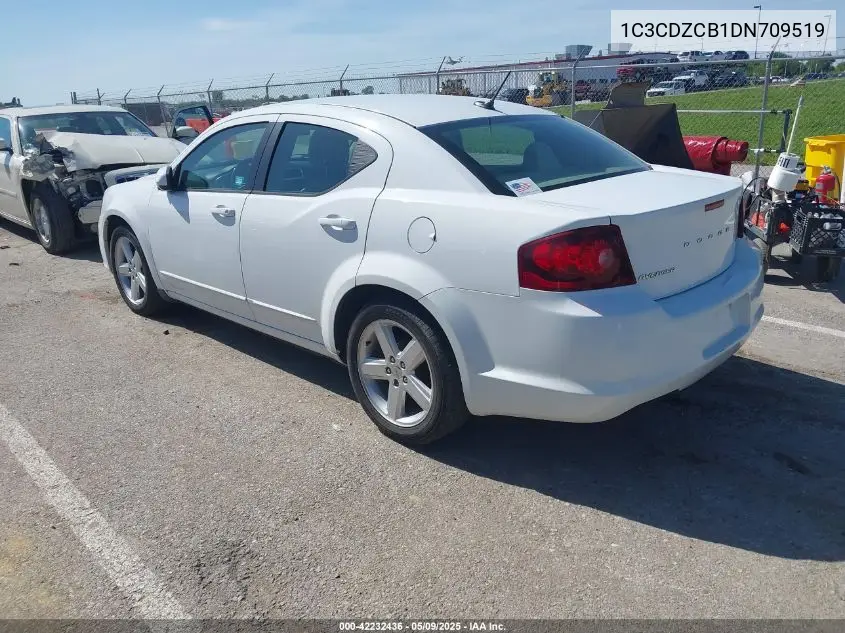 2013 Dodge Avenger Sxt VIN: 1C3CDZCB1DN709519 Lot: 42232436