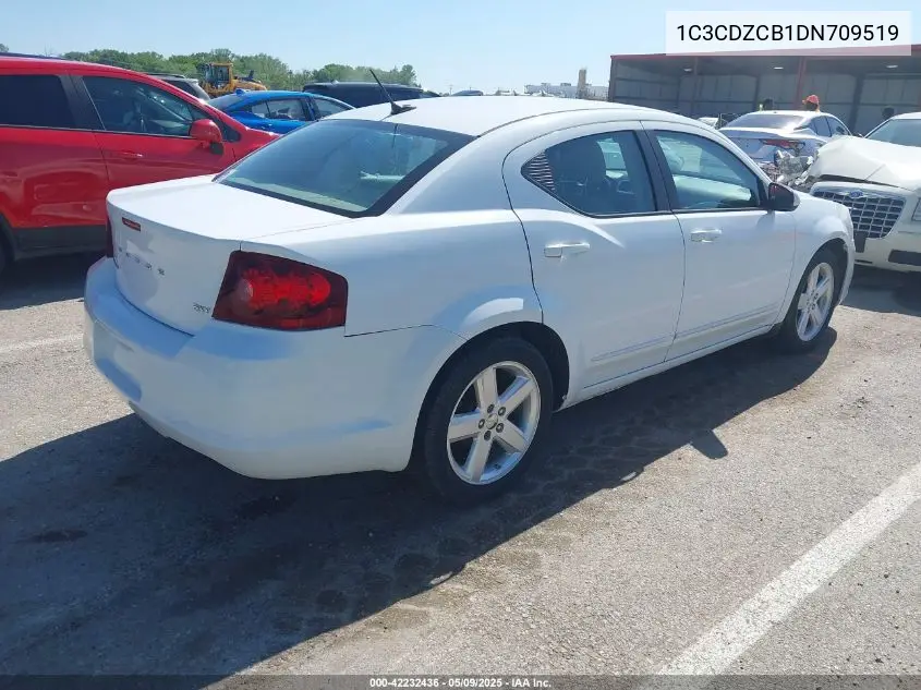 2013 Dodge Avenger Sxt VIN: 1C3CDZCB1DN709519 Lot: 42232436