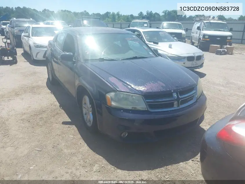 2013 Dodge Avenger Sxt VIN: 1C3CDZCG9DN583728 Lot: 42251645