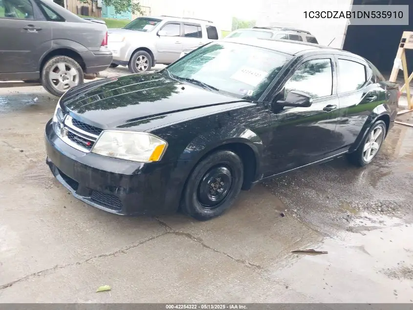 2013 Dodge Avenger Se VIN: 1C3CDZAB1DN535910 Lot: 42254322