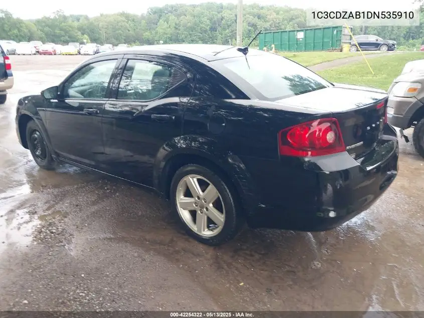 2013 Dodge Avenger Se VIN: 1C3CDZAB1DN535910 Lot: 42254322