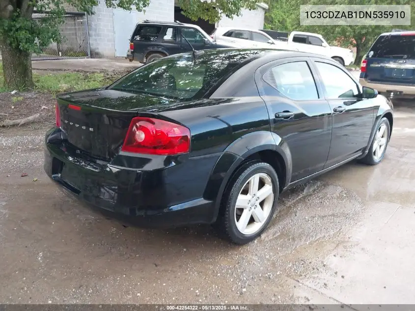 2013 Dodge Avenger Se VIN: 1C3CDZAB1DN535910 Lot: 42254322