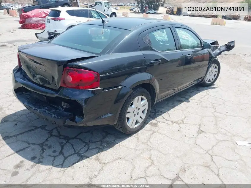 1c3cdzab1dn741891 1C3CDZAB1DN741891 2013 Dodge Avenger Se