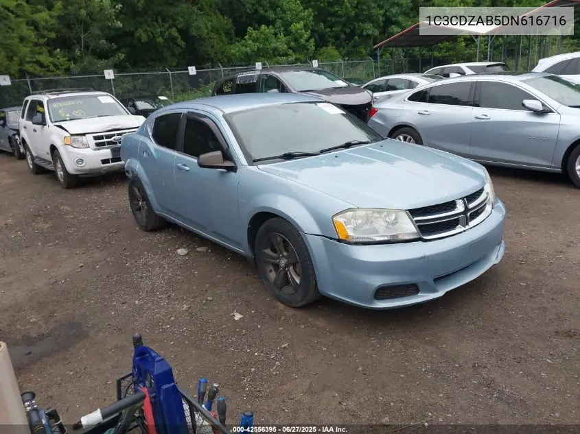 2013 Dodge Avenger Se VIN: 1C3CDZAB5DN616716 Lot: 42556395