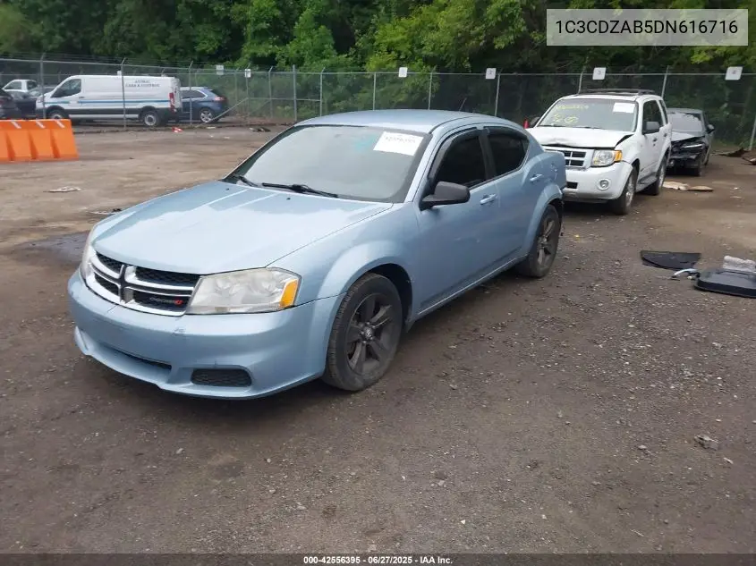 2013 Dodge Avenger Se VIN: 1C3CDZAB5DN616716 Lot: 42556395