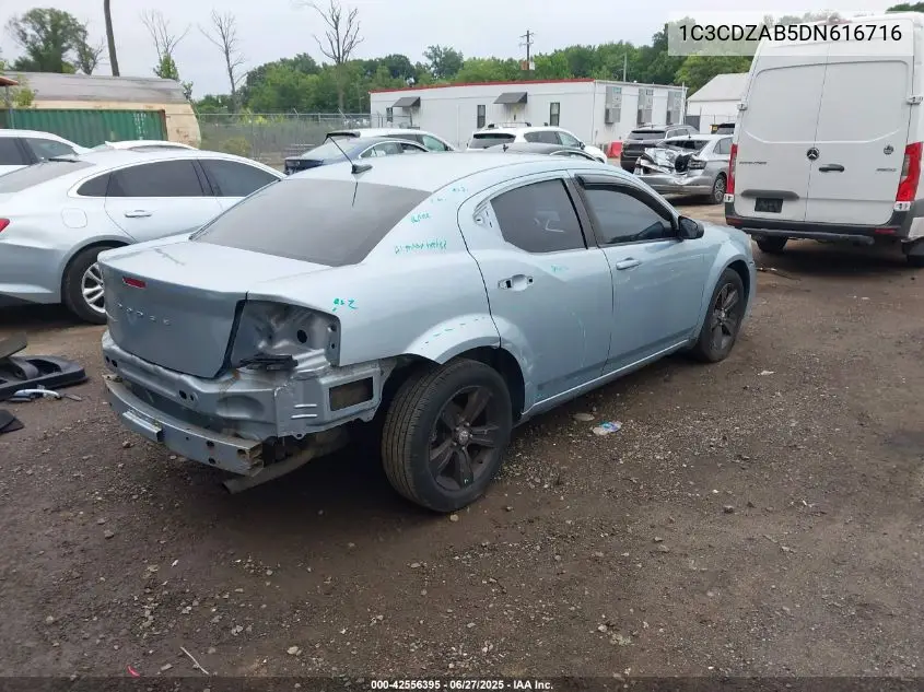 2013 Dodge Avenger Se VIN: 1C3CDZAB5DN616716 Lot: 42556395