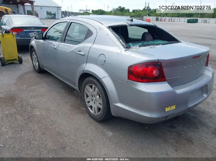 2013 Dodge Avenger Se VIN: 1C3CDZAB2DN702775 Lot: 42591938