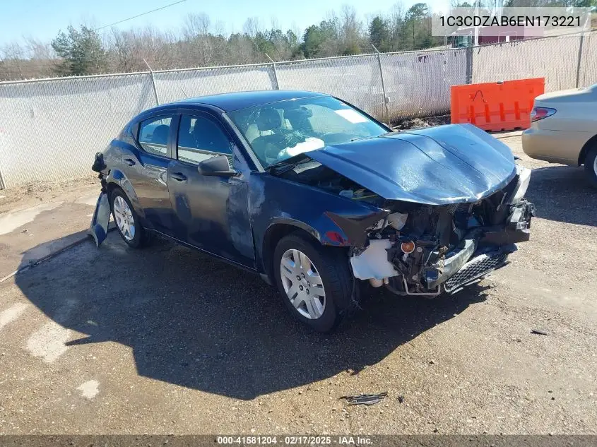 2014 Dodge Avenger Se VIN: 1C3CDZAB6EN173221 Lot: 41581204