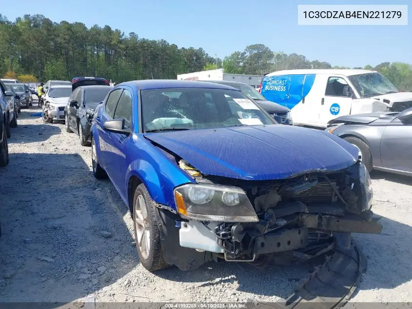 2014 Dodge Avenger Se VIN: 1C3CDZAB4EN221279 Lot: 41993285