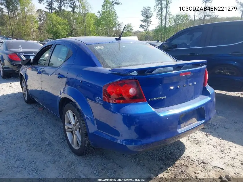 2014 Dodge Avenger Se VIN: 1C3CDZAB4EN221279 Lot: 41993285