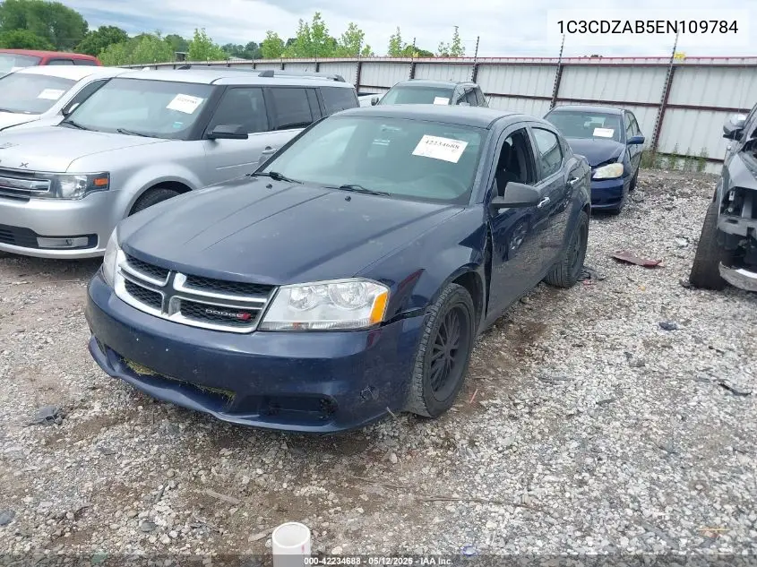 2014 Dodge Avenger Se VIN: 1C3CDZAB5EN109784 Lot: 42234688