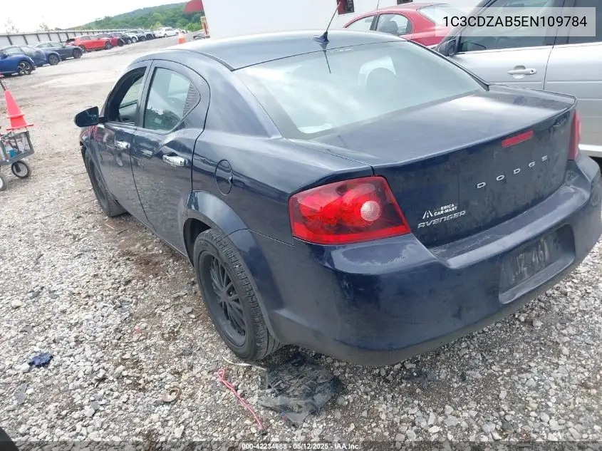 2014 Dodge Avenger Se VIN: 1C3CDZAB5EN109784 Lot: 42234688